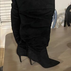 Jessica Simpson Sleek Black Over the Knee Boots